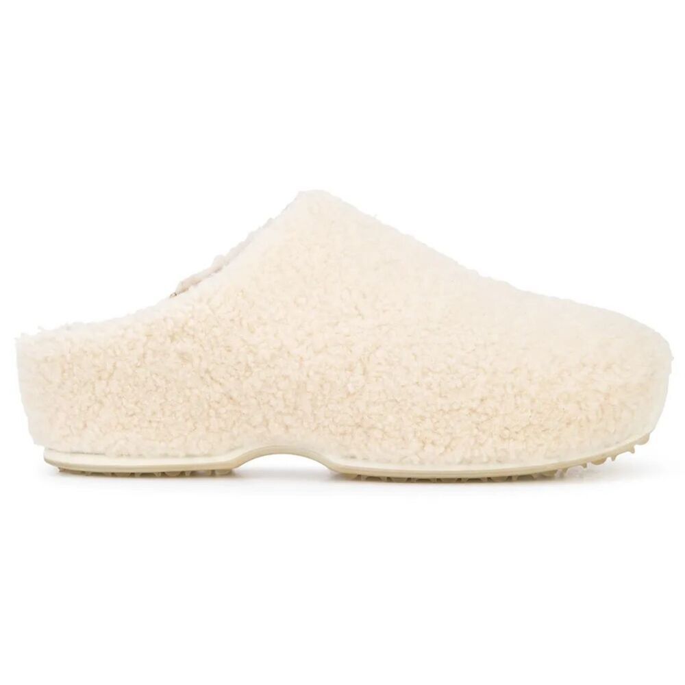 Nearly NEW Rosetta Getty shearling mules, cream Sz 38, $550